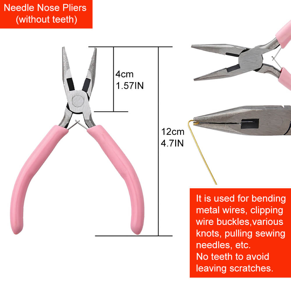 Round Nose Pliers 12cm Working End 2cm Jewelry Making Bending Utility  Instruments