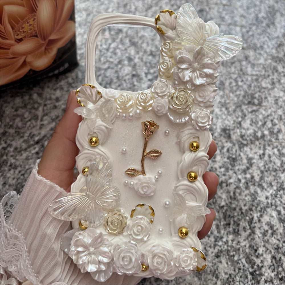 Vintage White Wedding Case Aesthetic Decoden Phone Case